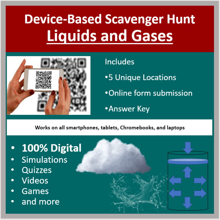 Liquids and Gases Digital Scavenger Hunt Activity | Hydraulics, Blaise Pascal