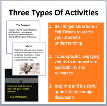Space - Bell Ringers, Class Warm-Ups, and Exit Tickets, image 2