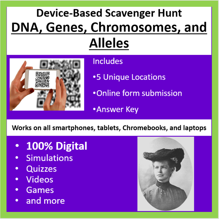 DNA, Genes, Chromosomes, and Alleles – A Digital Scavenger Hunt Activity