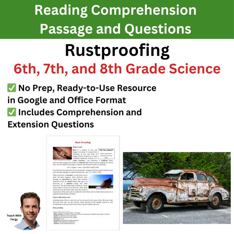 Rustproofing Species Reading Comprehension Passage & Questions | 6th, 7th, 8th