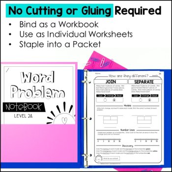 2nd Grade Addition & Subtraction Word Problem Notebook (Level 2A), image 4