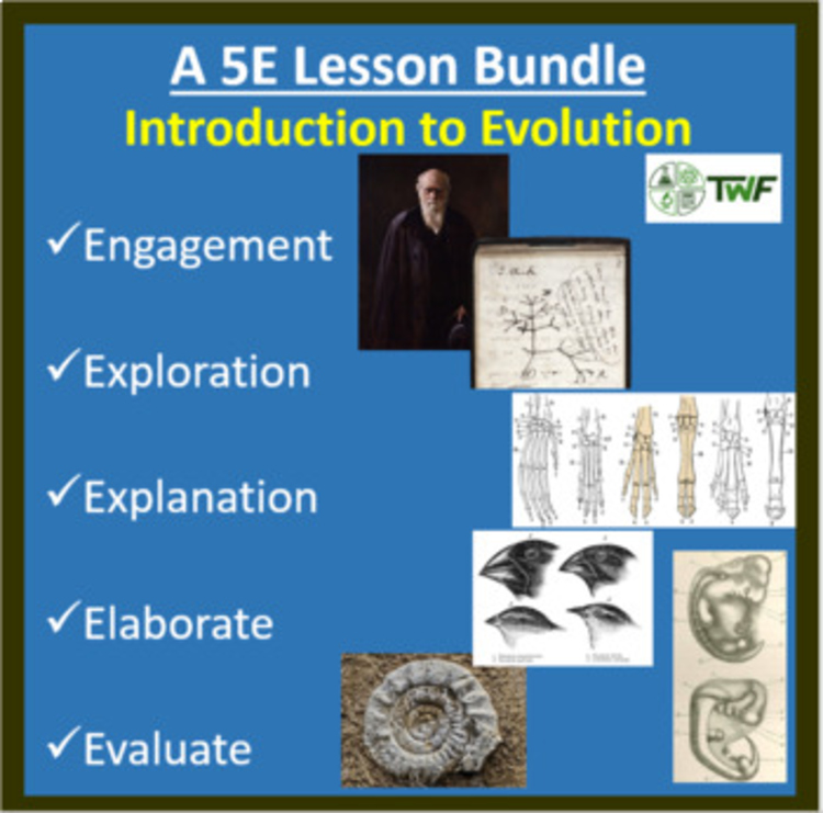 Introduction to Evolution 5E Lesson Bundle | Natural Selection, Adaptation