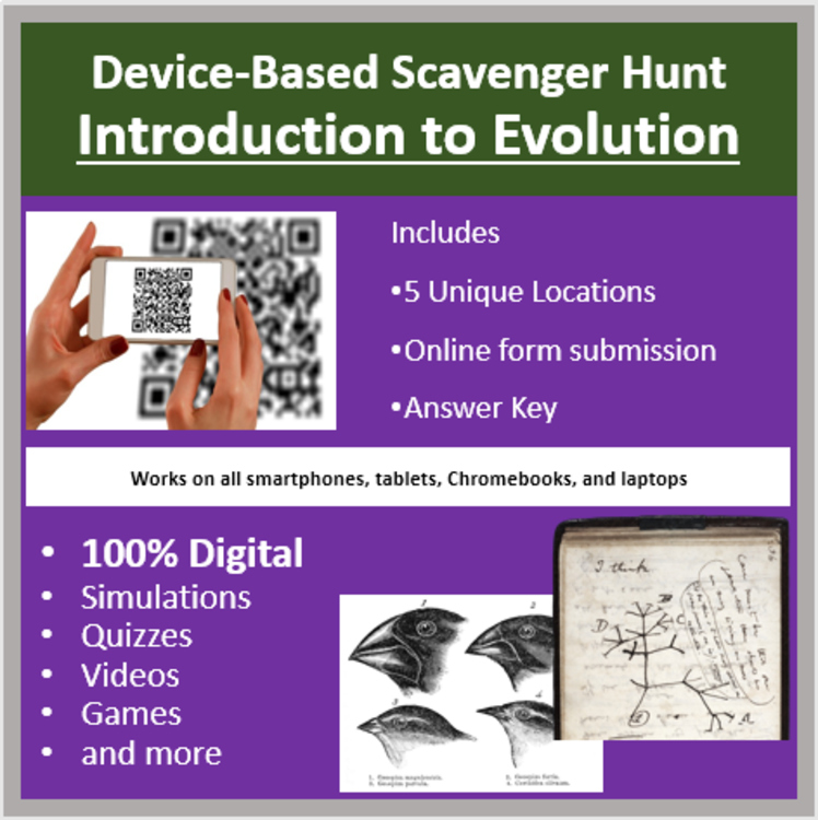 Introduction to Evolution – Digital Scavenger Hunt Activity | Natural Selection