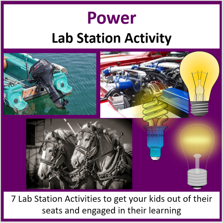 Power Lab Station Activity | 7 Hands-on Activities | Horsepower, Energy, Work