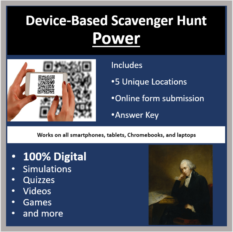 Power – A Digital Scavenger Hunt Activity | Energy, Work, Power, Horsepower