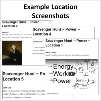 Power – A Digital Scavenger Hunt Activity | Energy, Work, Power, Horsepower, image 4