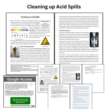 Cleaning up Acid Spills Reading Comprehension Passage & Questions 6th, 7th, 8th, image 2