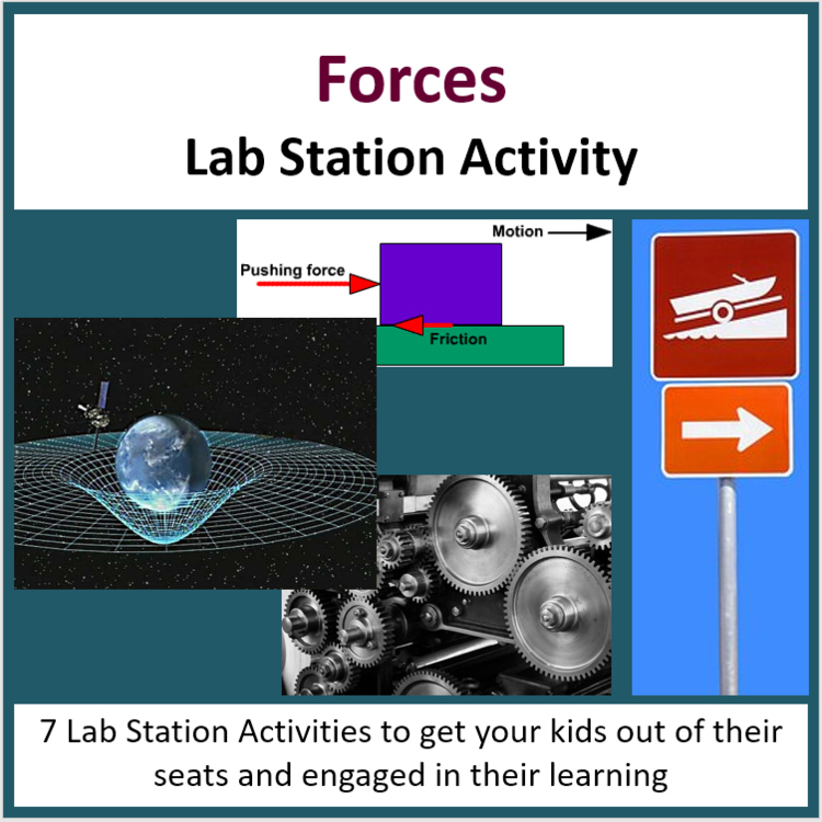 Forces Lab Station Activity | 7 Hands-on Activities | Newton's Laws, Friction
