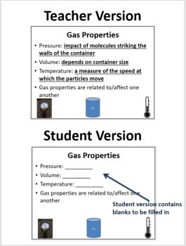 Pressure, Volume, and Temperature - PowerPoint Lesson and Student Notes, image 2