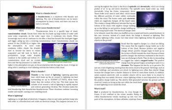 Thunderstorms Reading Comprehension Passage and Questions - Grade 8 and Up, image 2