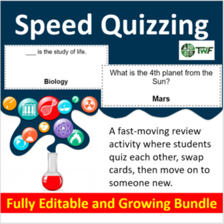 Speed Quizzing Growing Bundle | Science Review Activities | Life and Physical