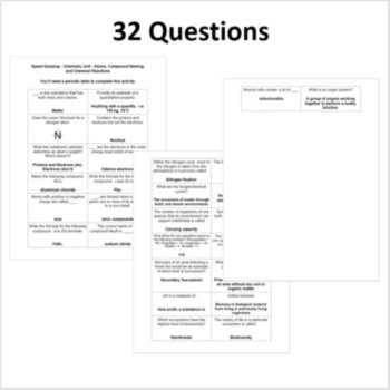 Speed Quizzing Growing Bundle | Science Review Activities | Life and Physical, image 2
