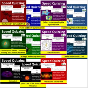 Speed Quizzing Growing Bundle | Science Review Activities | Life and Physical, image 3