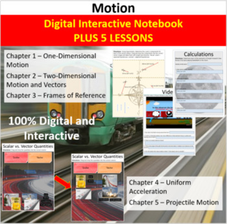 Motion Unit Bundle - Digital Interactive Notebook + 5 Lessons
