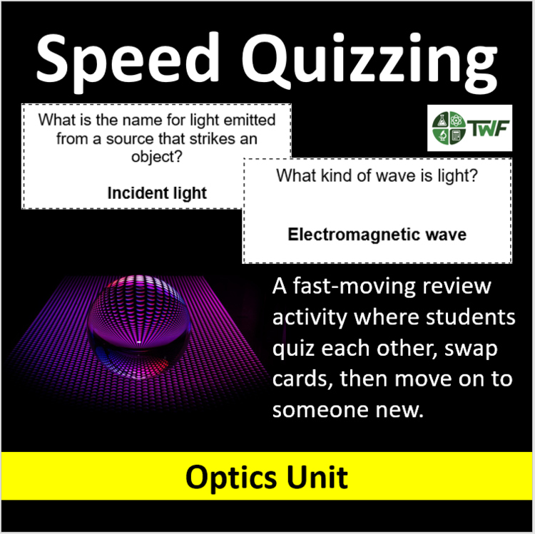 Optics Review Activity - Refraction, Ray Diagrams, Reflections, Plane Mirrors