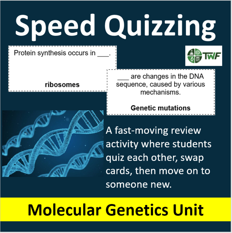 Molecular Genetics Unit - Speed Quizzing