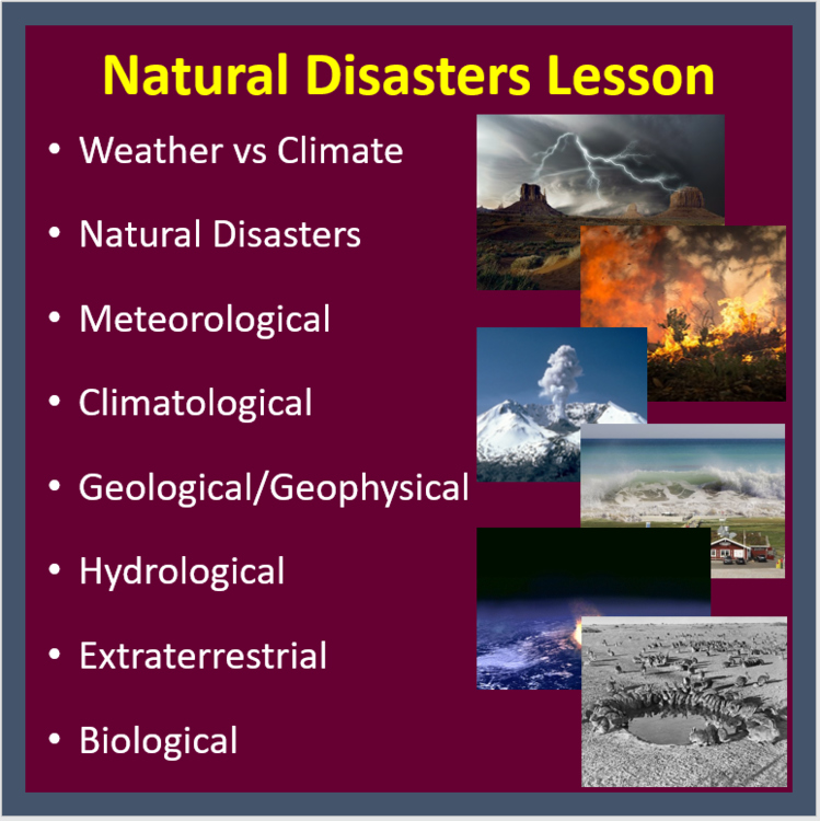 Natural Disasters - PowerPoint Lesson and Student Notes