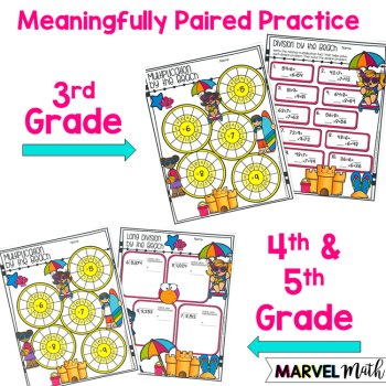 Multiplication & Division at the Beach Teacher Appreciation FREEBIE, image 3