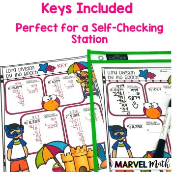 Multiplication & Division at the Beach Teacher Appreciation FREEBIE, image 4