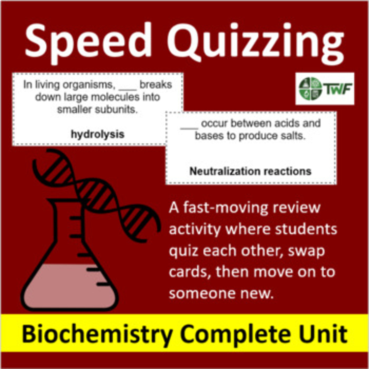 Biochemistry Complete Unit - Speed Quizzing