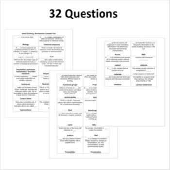 Biochemistry Complete Unit - Speed Quizzing, image 2
