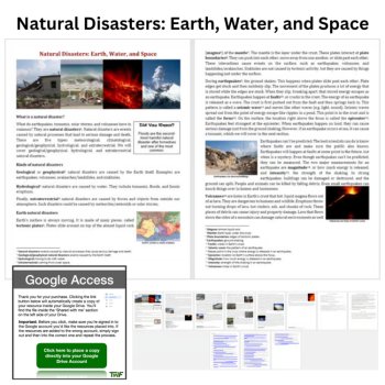 Natural Disasters: Earth, Water, and Space Reading & Questions | 6th, 7th, 8th, image 2