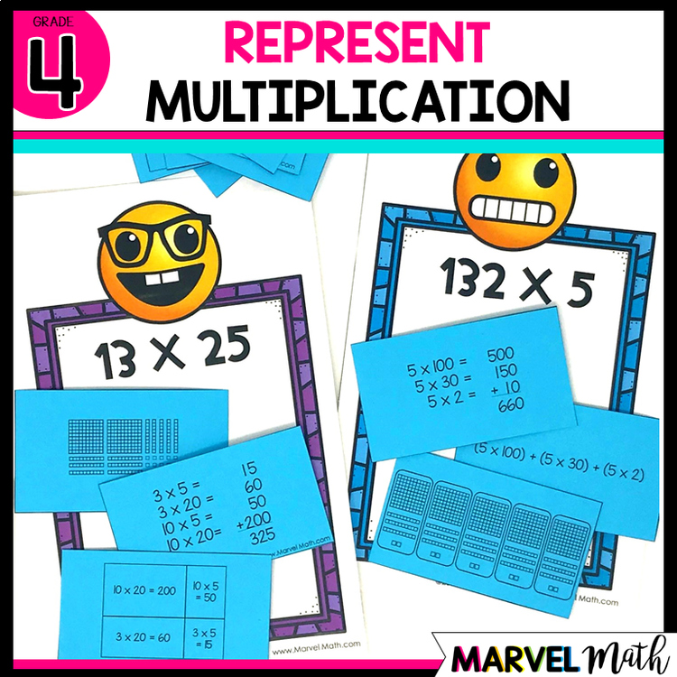 2x2 and 3x1 Multiplication: Partial Products, Area Models, Arrays & More