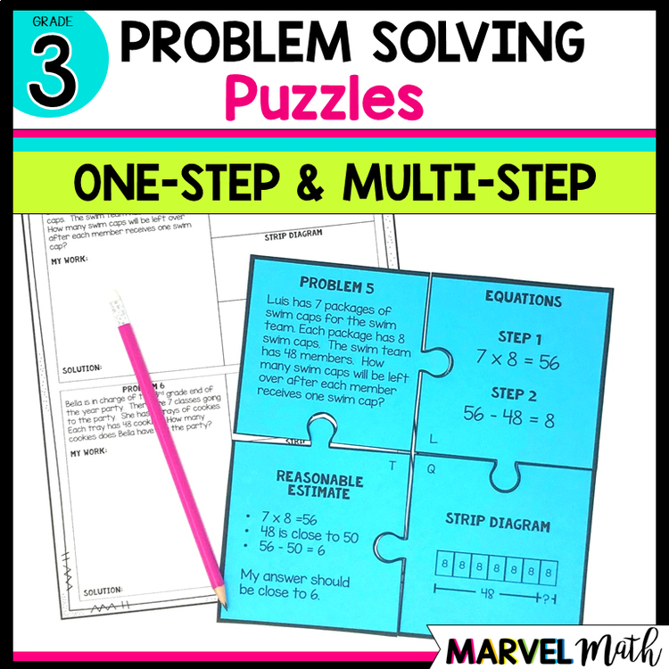 3rd Grade One & Multi-Step Word Problems - TEKS - Common Core