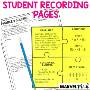 3rd Grade One & Multi-Step Word Problems - TEKS - Common Core, image 3