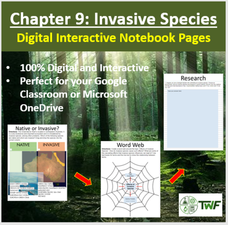 Invasive Species - Digital Interactive Notebook Pages