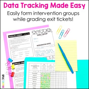 3rd Grade FINANCIAL LITERACY Exit Slips * Exit Tickets, image 3