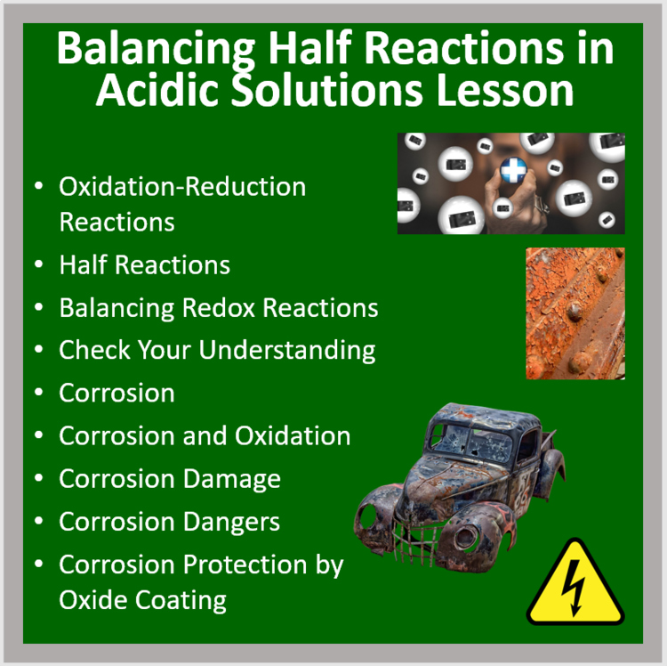 Balancing Reactions in Acidic Solutions - PowerPoint Lesson and Student Notes