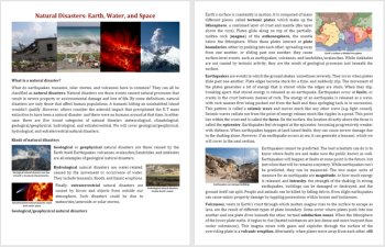 Natural Disasters: Earth, Water, & Space Reading Article - Grade 8 and Up, image 2