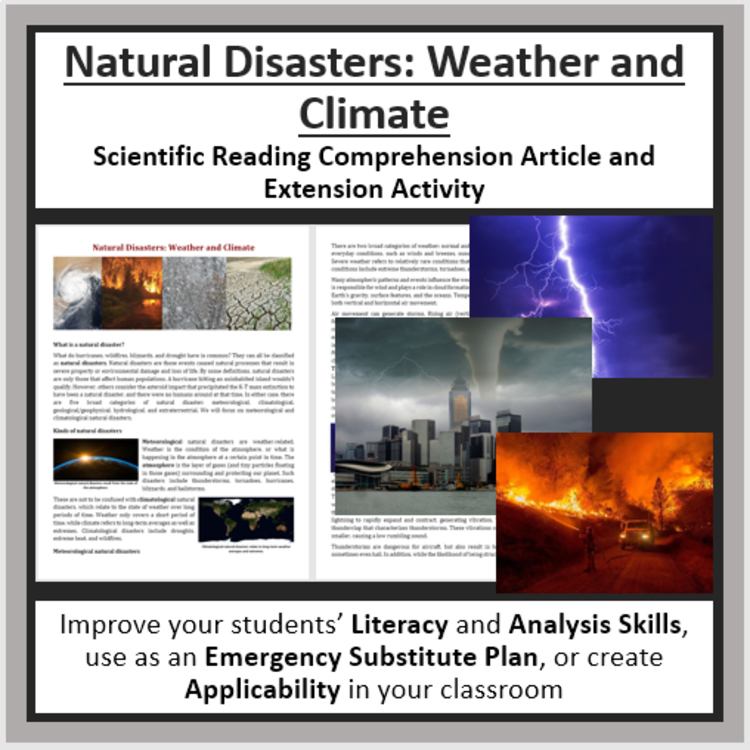 Natural Disasters: Weather and Climate Reading Article - Grade 8 and Up