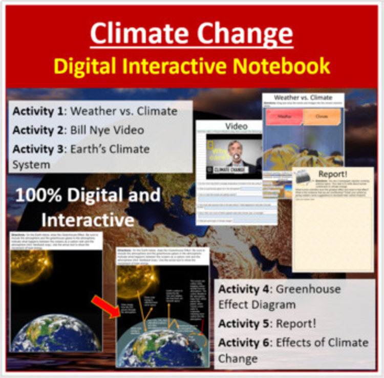 Climate Change - Digital Interactive Notebook Bundle