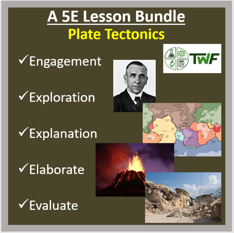 Tectonic Plates 5E Lesson Bundle | Plate Tectonics, Continental Drift