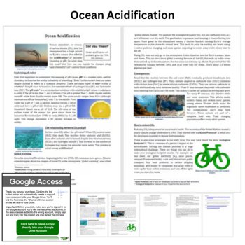 Ocean Acidification Reading Comprehension Passage & Questions | 6th, 7th, 8th, image 2