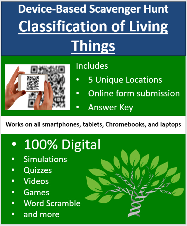 Classification of Living Things – A Digital Scavenger Hunt Activity