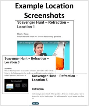 Refraction – A Digital Scavenger Hunt Activity | Refraction, Snell's Law, Optics, image 4