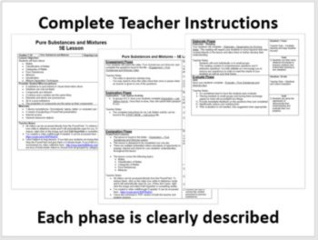 Pure Substances and Mixtures - 5E Lesson Bundle, image 2