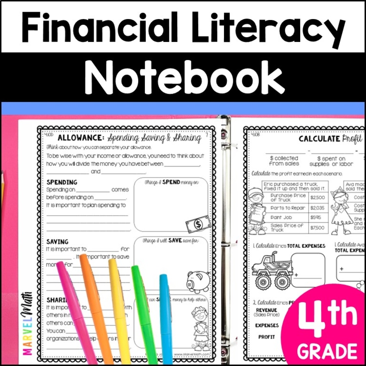 Financial Literacy Notebook 4th Grade TEKS