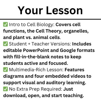 Animal and Plant Cells Lesson | Components, Organelles, Theory | 6th, 7th, 8th, image 4