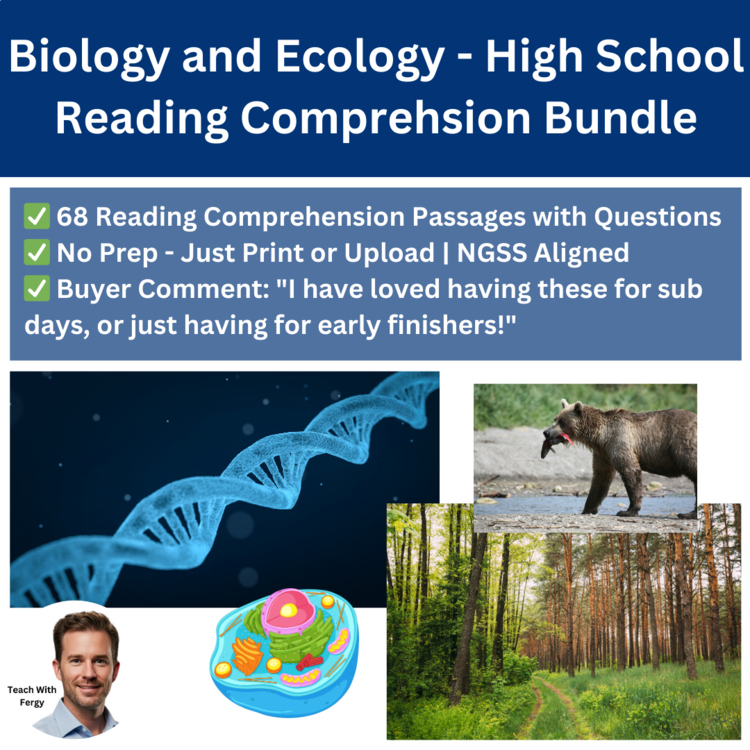 Biology, Health, & Ecology Reading Comprehension Bundle | 68 Biology Readings