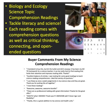 Biology, Health, & Ecology Reading Comprehension Bundle | 68 Biology Readings, image 2