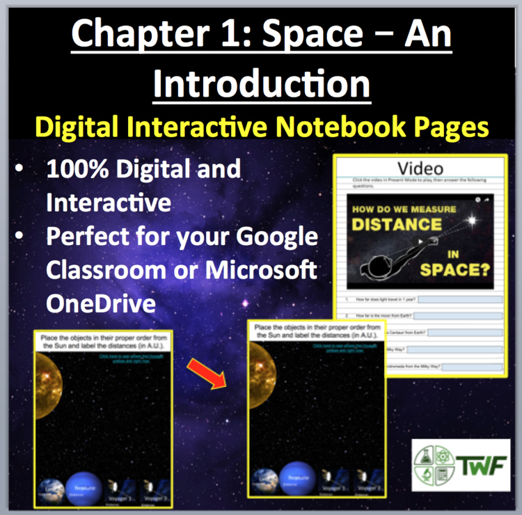 Space - An Introduction - Digital Interactive Notebook Pages