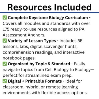 Pennsylvania Keystone Biology Exam - Complete Curriculum Prep Bundle, image 2