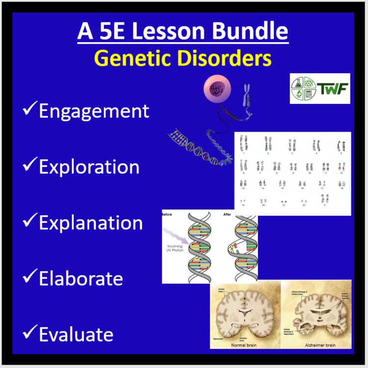Genetic Disorders - 5E Lesson Bundle | Autosomal Recessive Diseases, Chromosomes