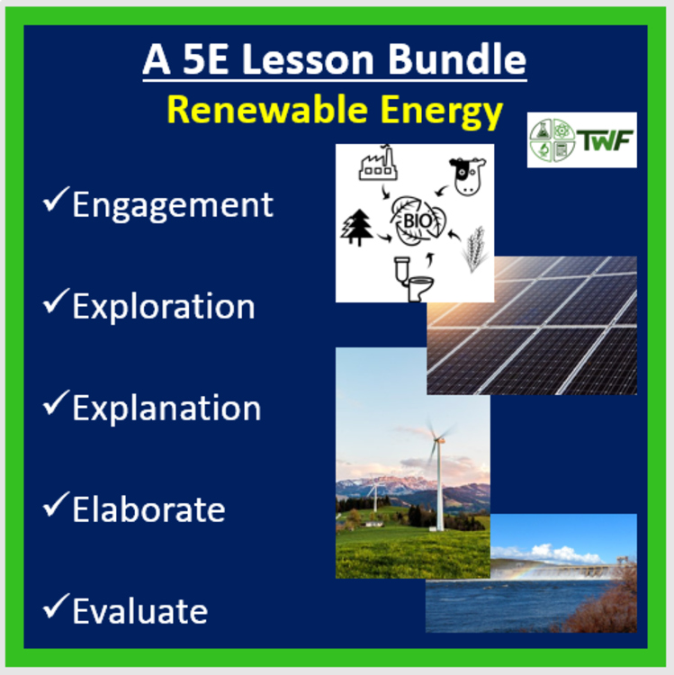 Renewable Energy 5E Lesson Bundle | Biomass, Geothermal, Clean Energy Production