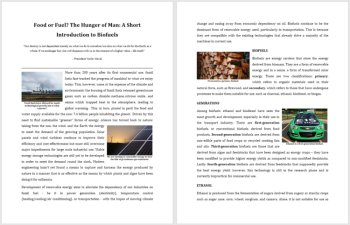 Biofuels - Food or Fuel? Reading Comprehension Passage - Grade 8 and Up, image 2
