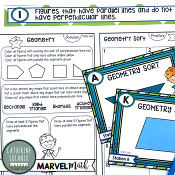 4th Grade STAAR STATION 8: GEOMETRY SORT TEKS 4.6D, image 2